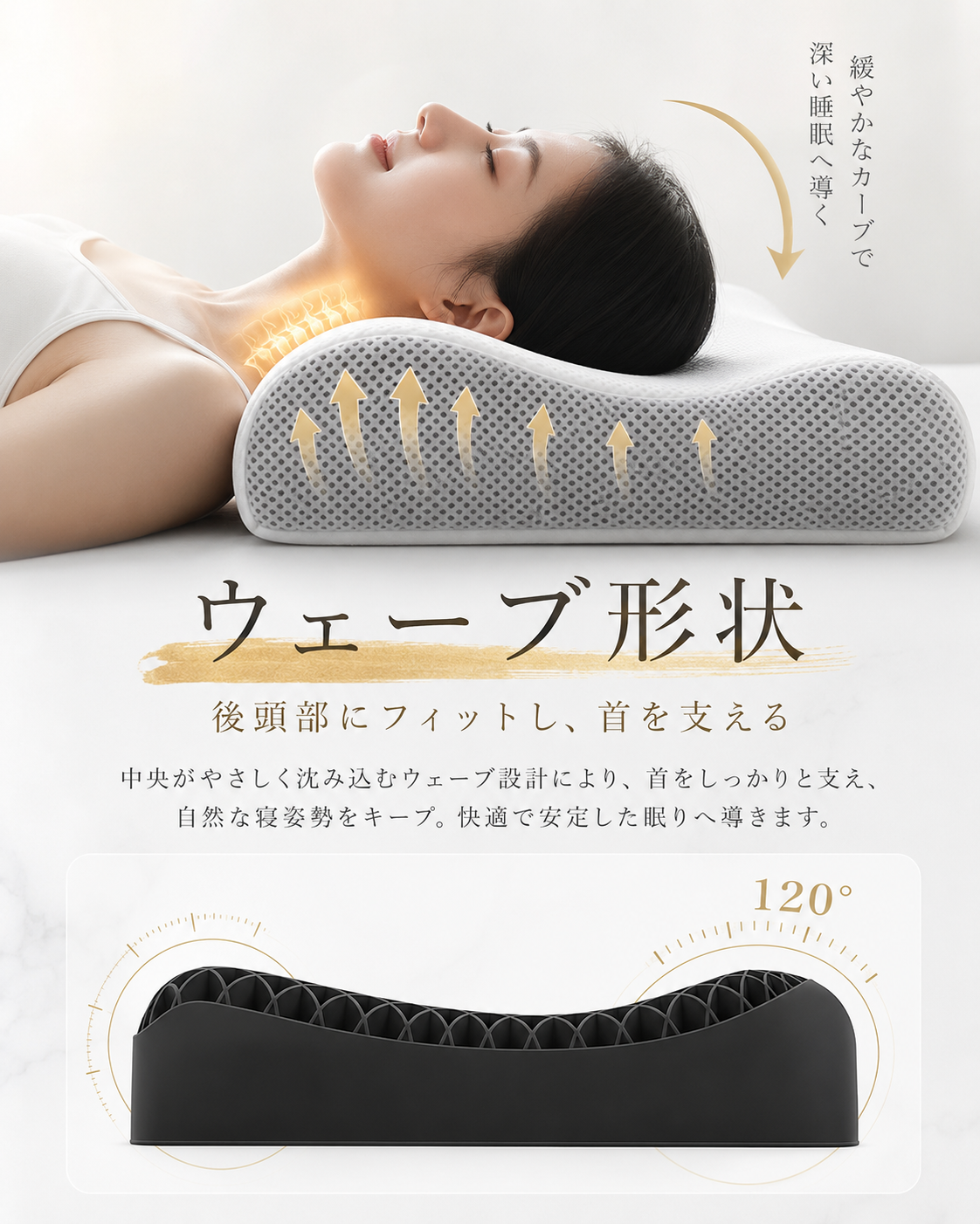 Airflow GelのTPEジェル三角格子・三層構造・1000+通気孔