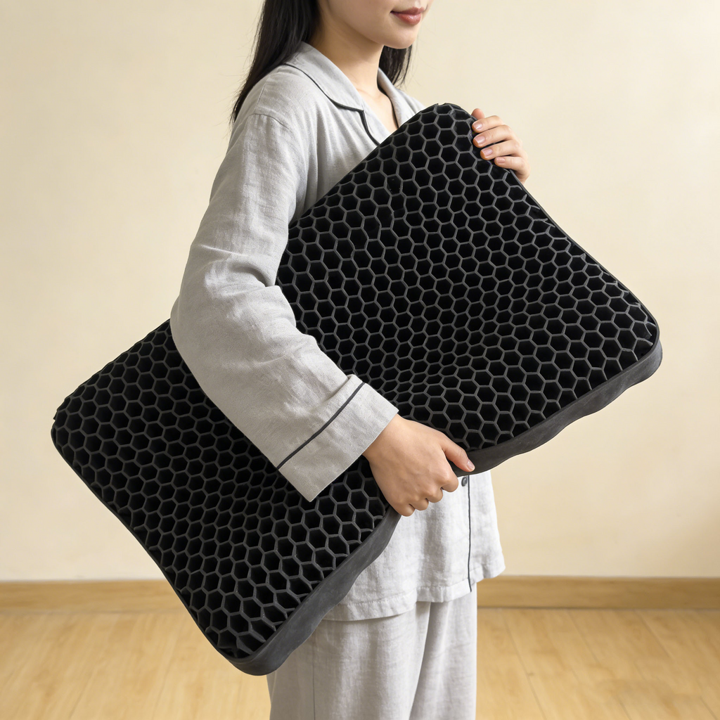 Airflow Gelで仰向けに眠る様子