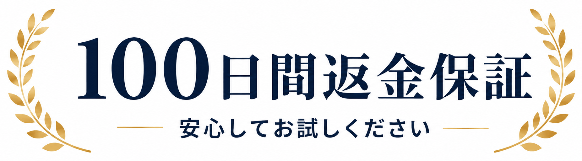100日間返金保証