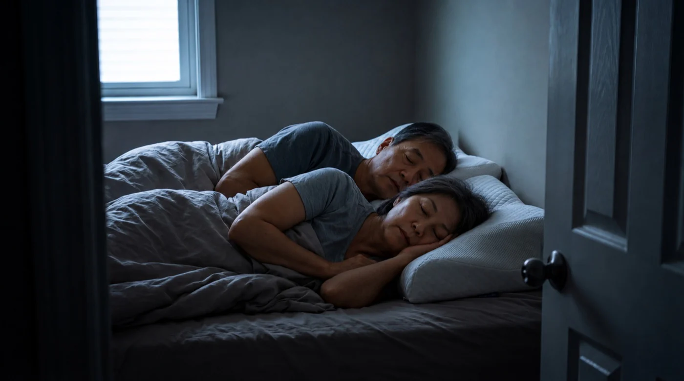 朝まで眠るカップル